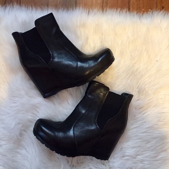 Kork-Ease Shoes - Kork Ease Black Wedge Bootie
